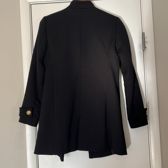 Zara dark navy coat with gold buttons - Picture 4 of 4